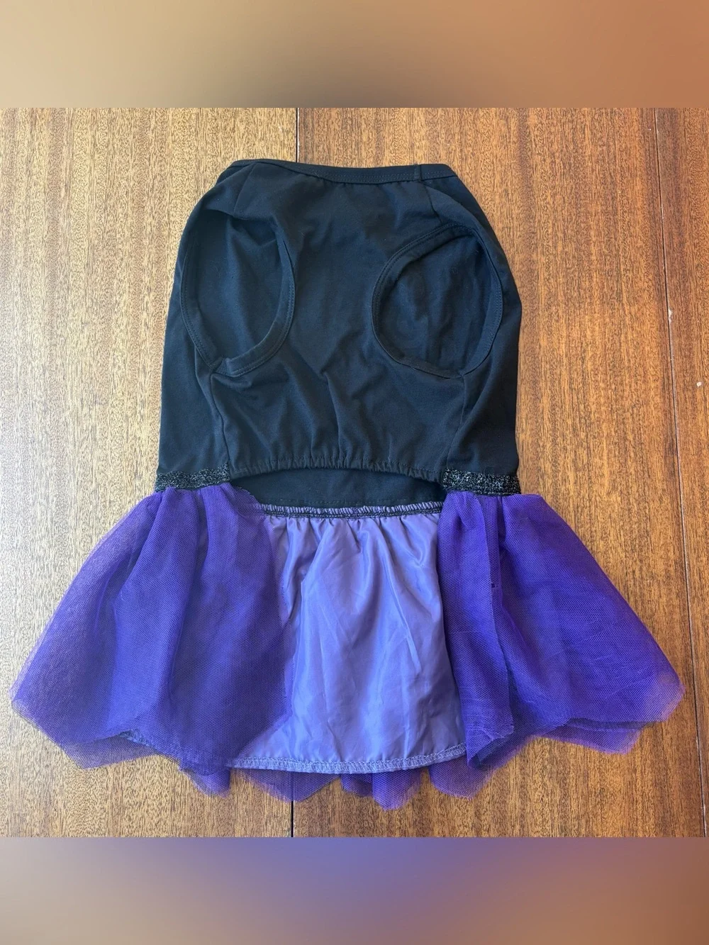 “Boss Witch” Black and Purple Halloween Dog Tulle Dress - Size M